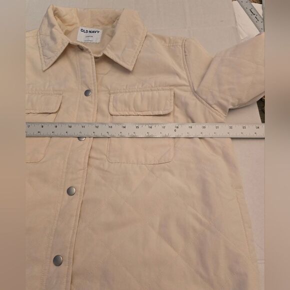 Old Navy Quilted Utility Shacket In Cozy Cashmere Size Small Petite - Picture 10 of 10